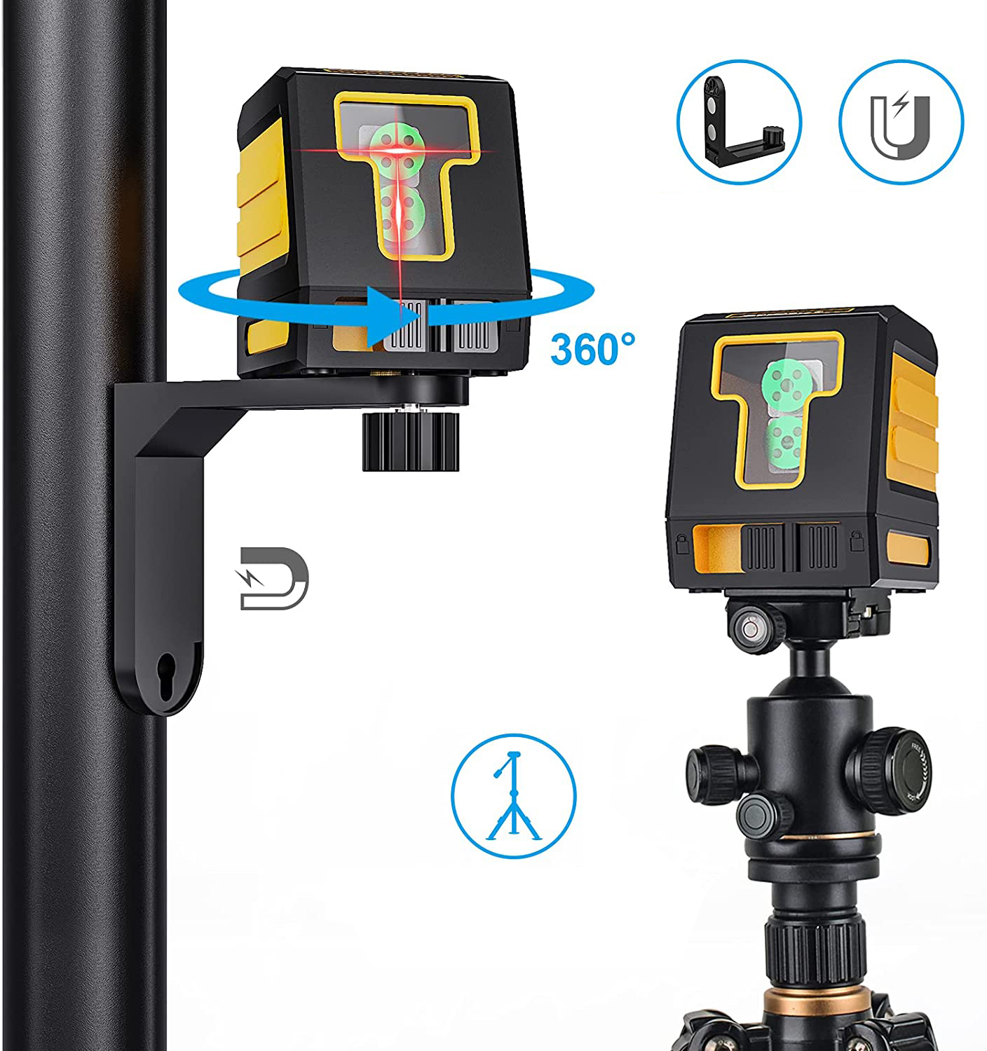Poziomica Laserowa Samopoziomująca MESTEK T01 - obrazek 5