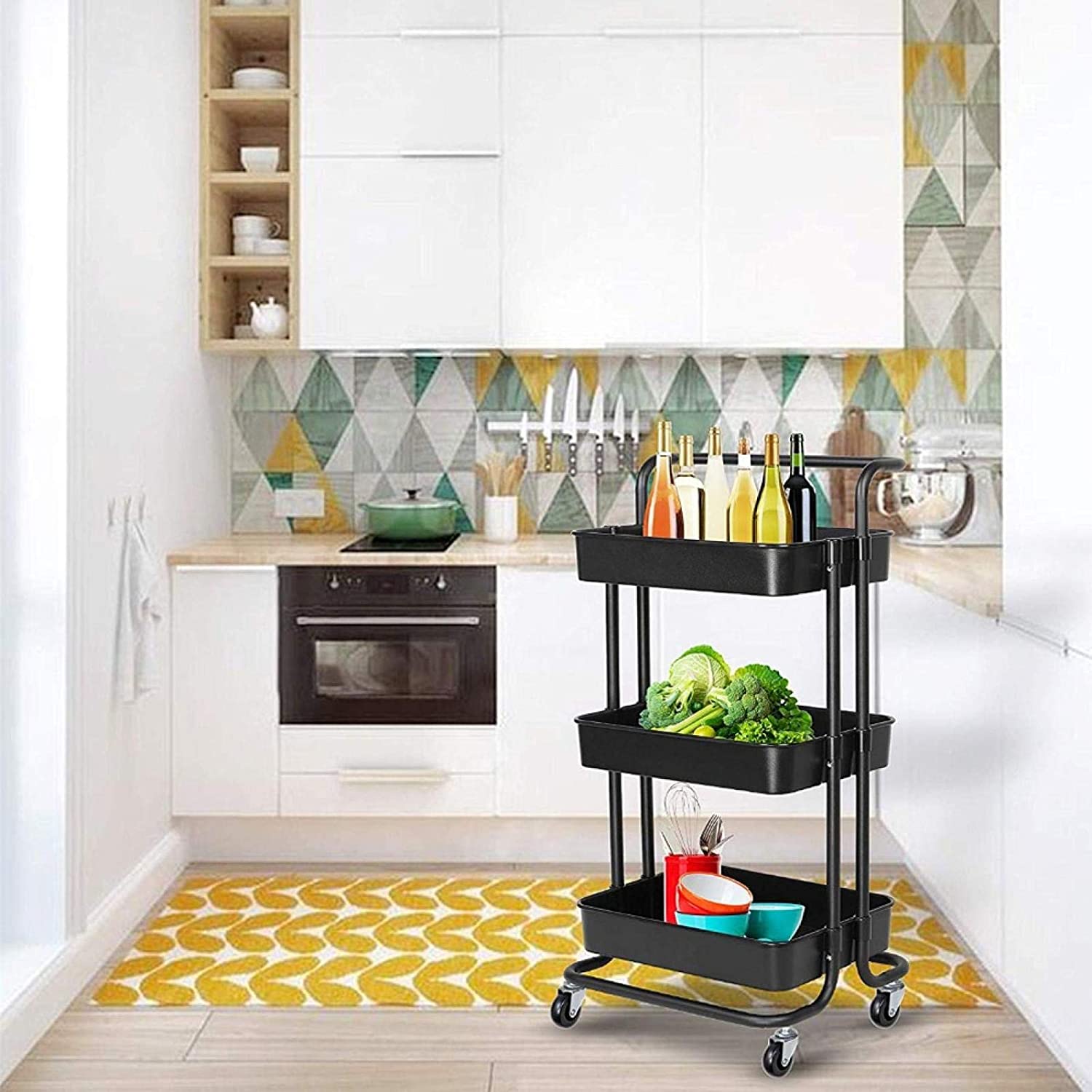 Regał na kółkach z metalową ramą i tworzywa ABS - obrazek 7