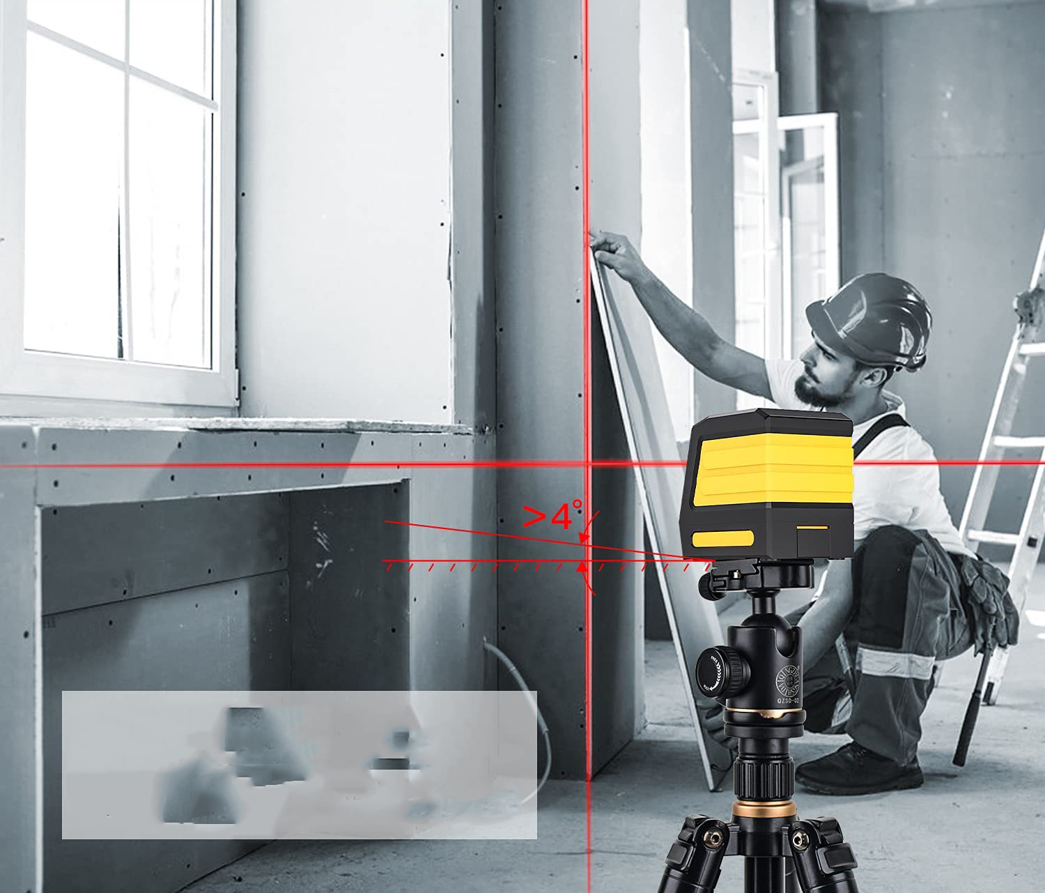 Poziomica Laserowa Samopoziomująca MESTEK T01 - obrazek 3