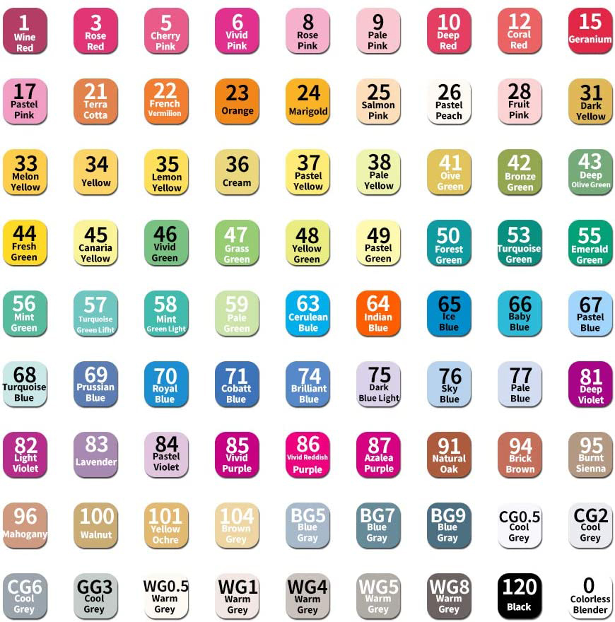 MARKERY ALKOHOLOWE 80 SZT + Torba - obrazek 5