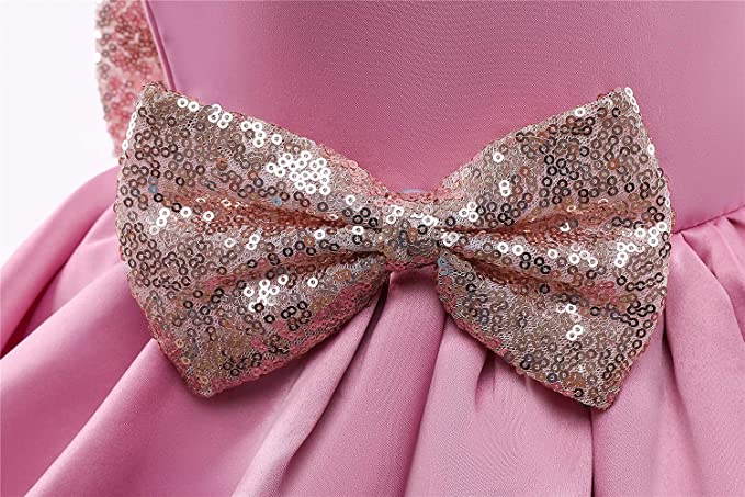 NNJXD Rozkloszowana sukienka z kokardą - obrazek 4