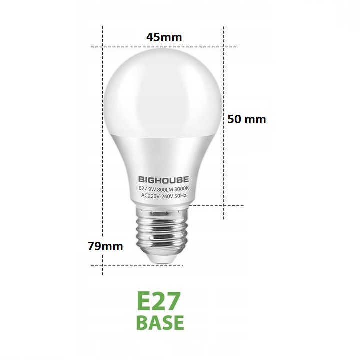 BIGHOUSE 6SZT ŻARÓWKA LED E27 400LM 5W 3000K - obrazek 2