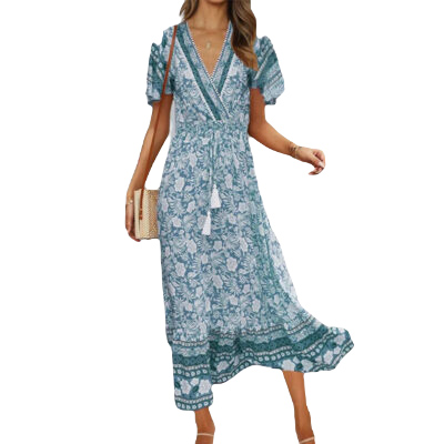 Kwiatowa sukienka z falbanką