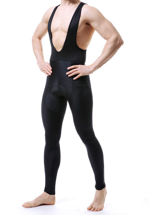 Spodnie rowerowe z szelkami czarne