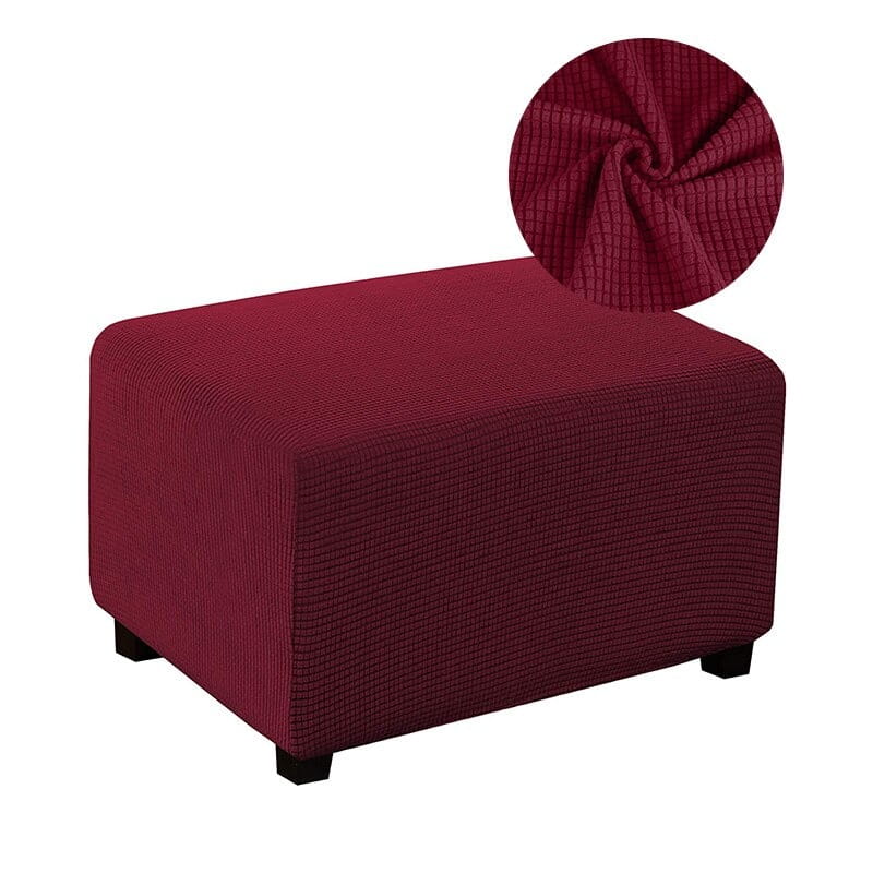 Pikowany pokrowiec na podnóżek prostokątny - obrazek 2