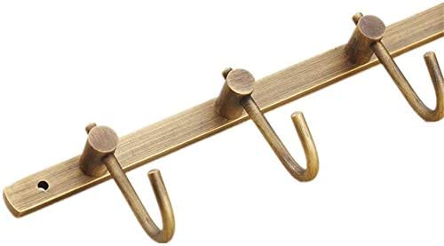 Wieszak ścienny antyczny mosiądz 6 haków - obrazek 5