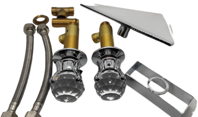 PIĘKNA BATERIA UMYWALKOWA BŁYSZCZĄCA