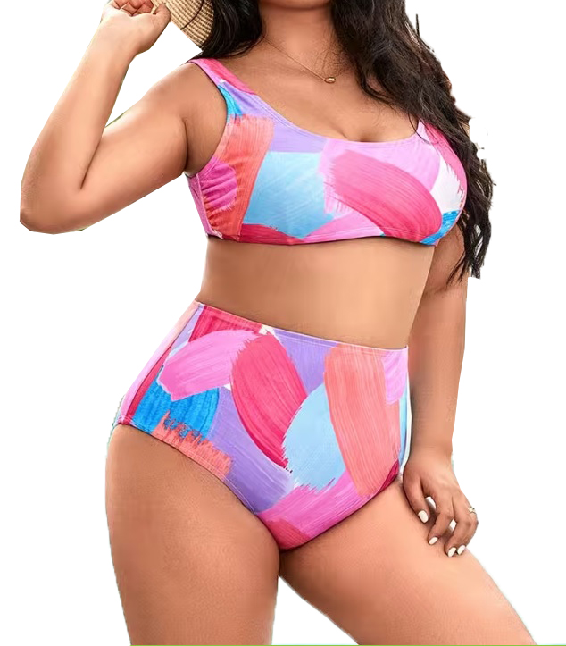 CUPSHE Dwuczęściowe bikini z nadrukiem Plus Size