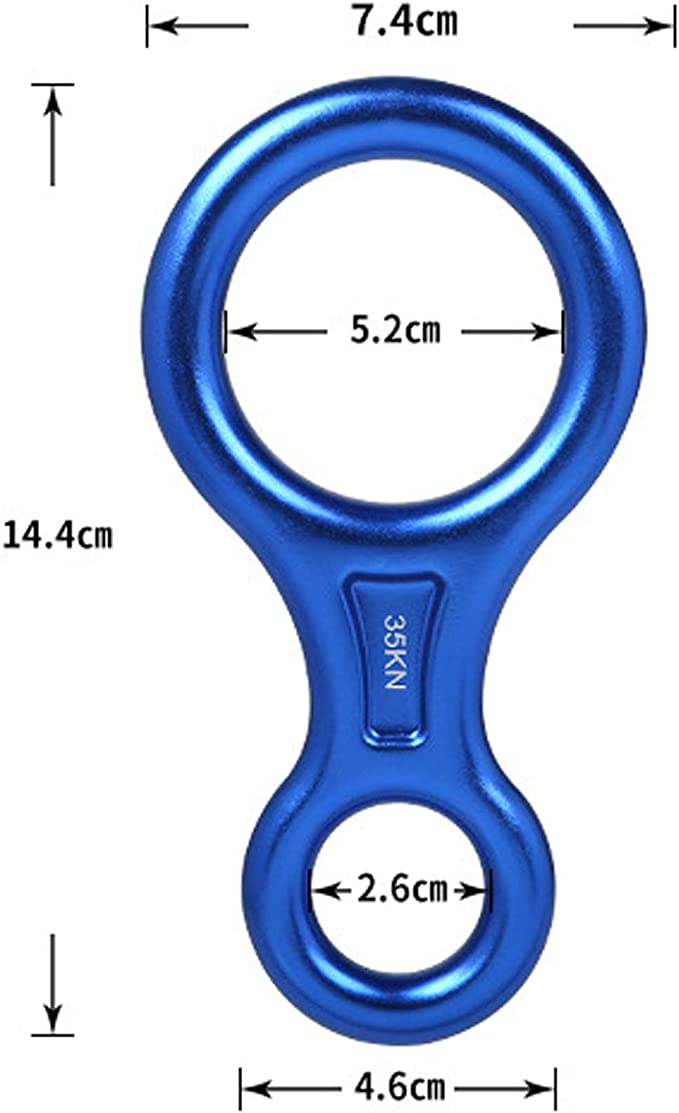 Pierścień asekuracyjny 8 do wspinaczki - 2 sztuki - obrazek 2