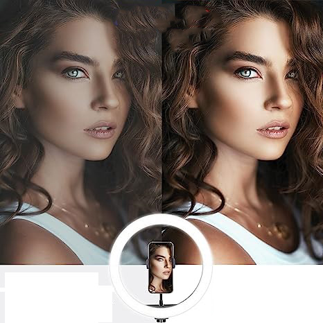 12-calowa Lampa OICU pierścieniowa LED do selfie ze statywem - obrazek 4