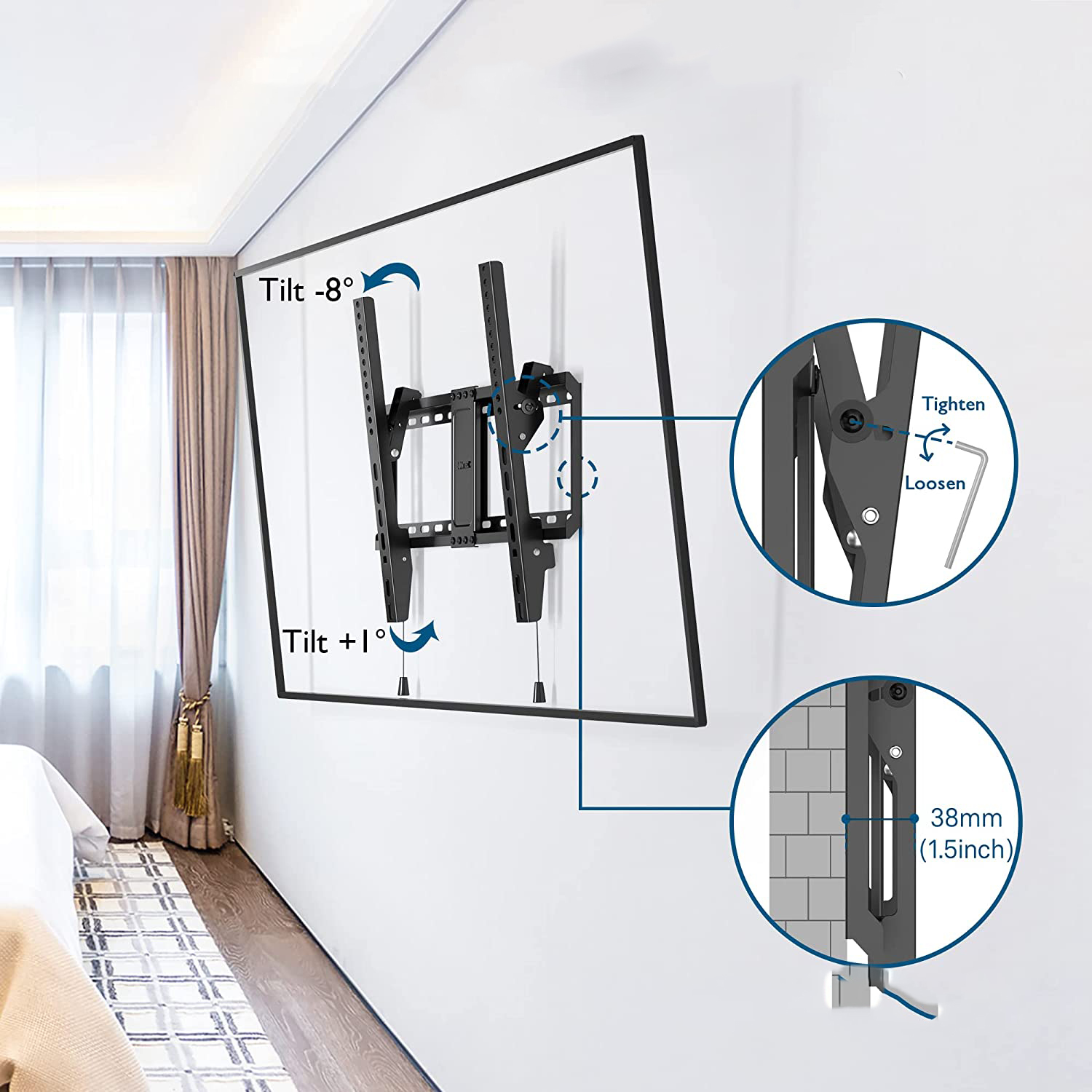 BONTEC Uchwyt ścienny do Telewizora 37-70" 118MB - obrazek 2