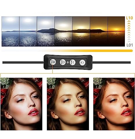 12-calowa Lampa OICU pierścieniowa LED do selfie ze statywem - obrazek 5