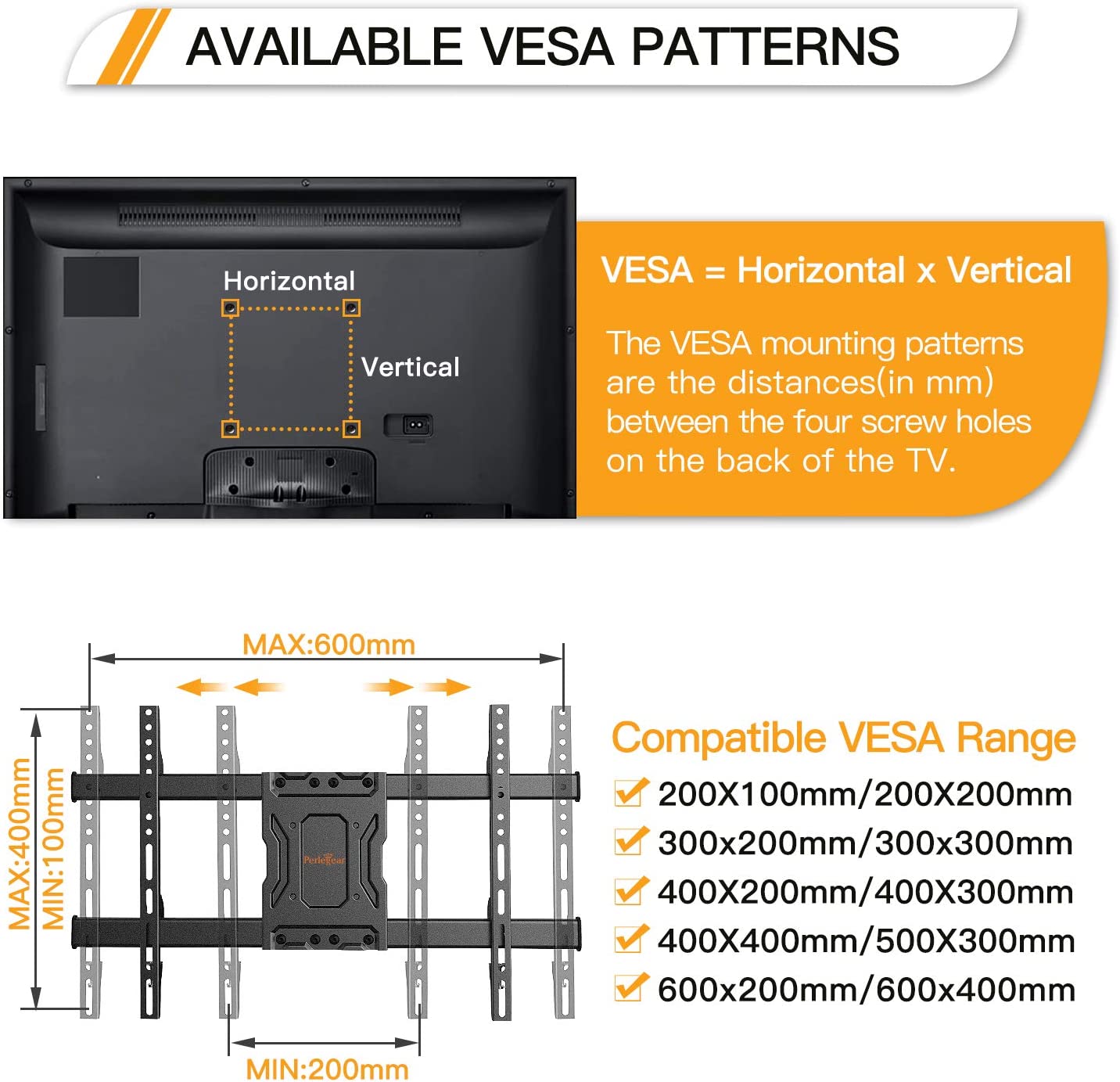 Uchwyt do telewizora Perlegear 37-70" - obrazek 2
