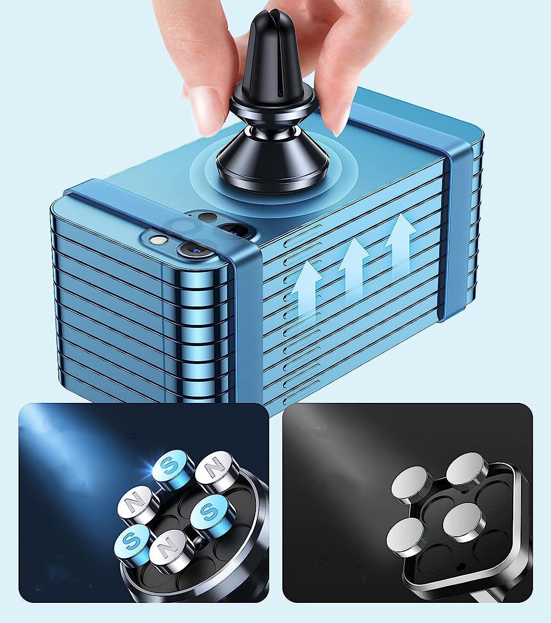 VICSEED mocny magnetyczny uchwyt samochodowy na telefon - obrazek 6