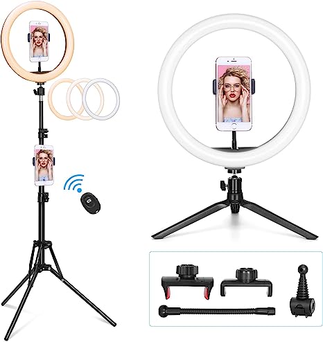 12-calowa Lampa OICU pierścieniowa LED do selfie ze statywem