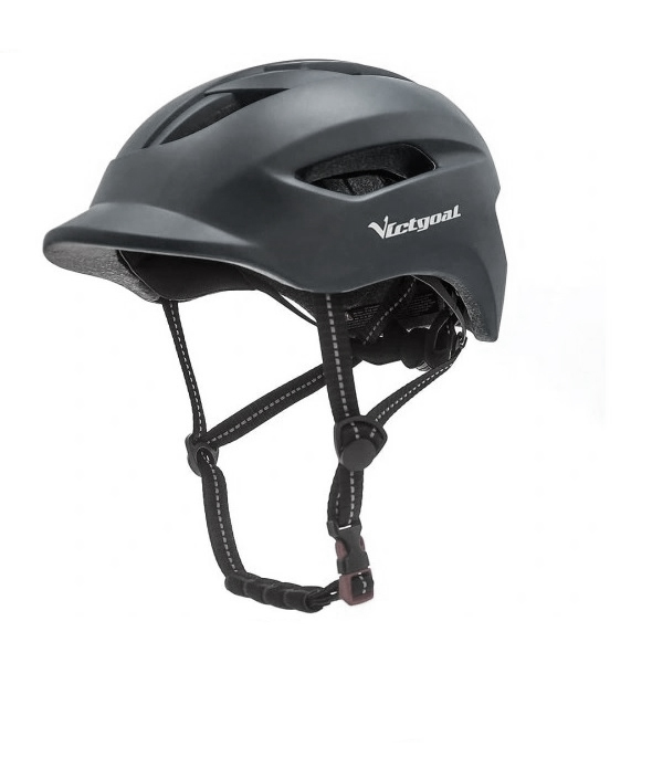 Victgoal Kask rowerowy z lampką LED Czarny