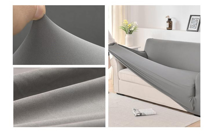 Elastyczny pokrowiec na sofę 235x310cm Jasno szary - obrazek 2