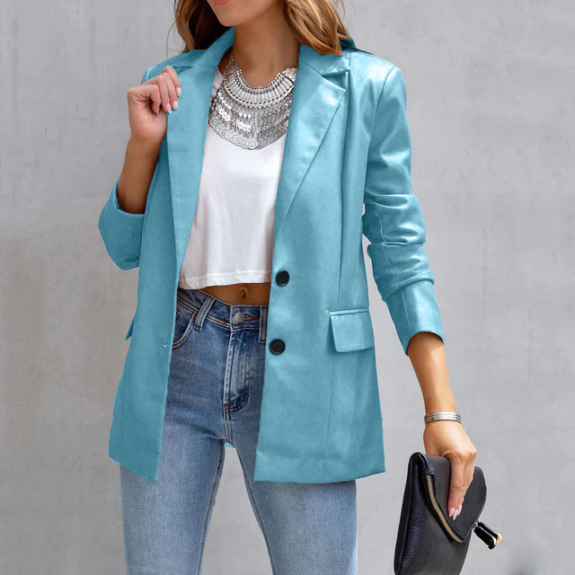 Damska marynarka skóra ekologiczna - obrazek 4