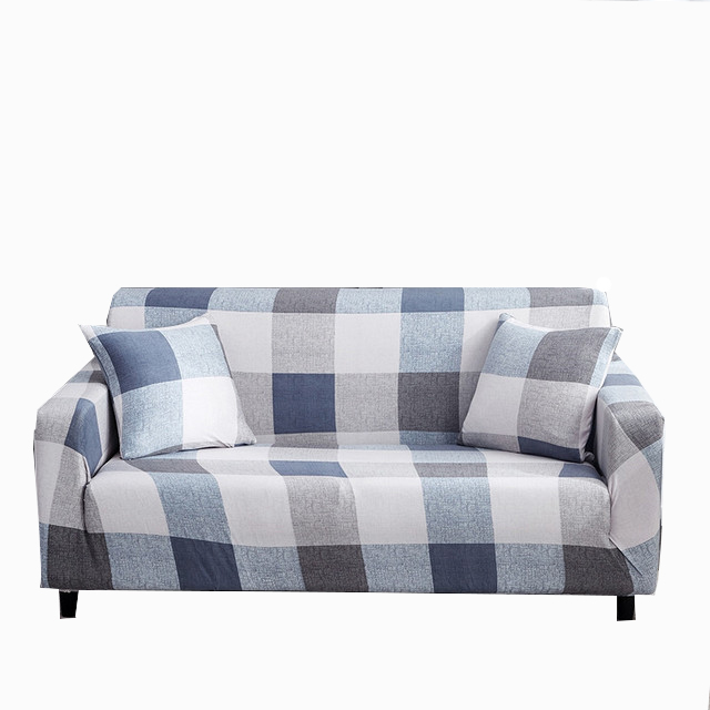 Elastyczny pokrowiec na sofę w kratę 145x185cm