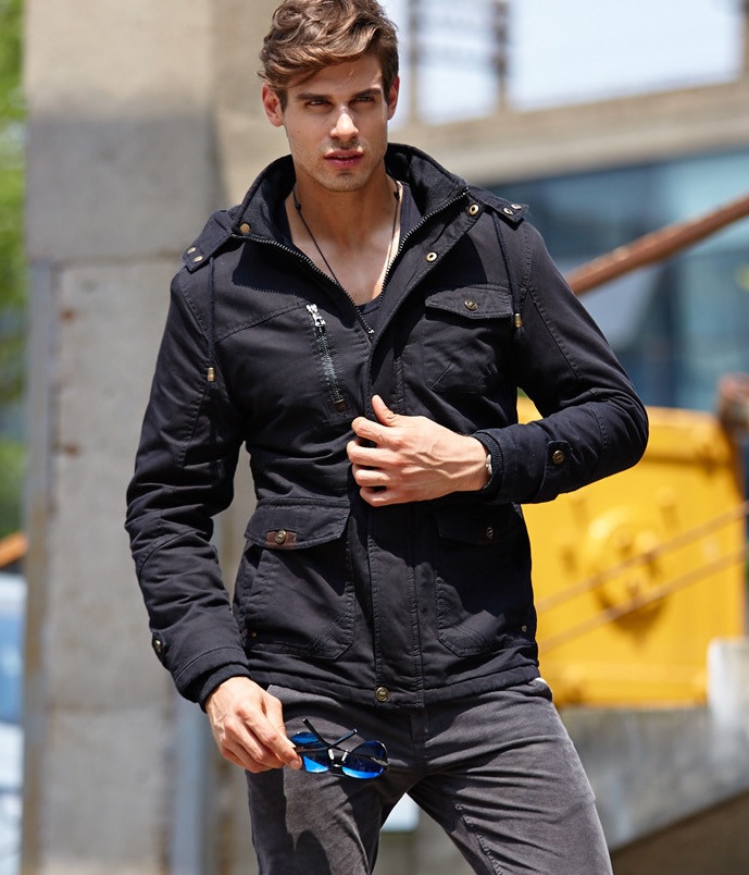 Outdoor Jacket Męska ocieplana kurtka z kapturem - obrazek 2