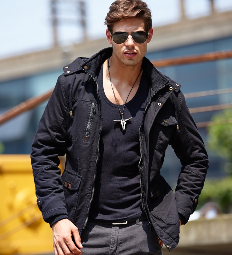 Outdoor Jacket Męska ocieplana kurtka z kapturem - obrazek 4