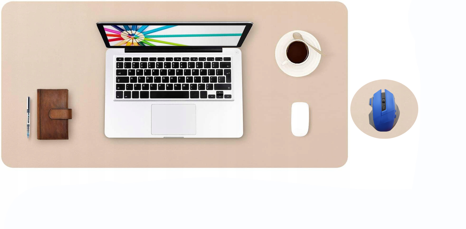 Skórzana podkładka pod klawiaturę i mysz AECCN 60 x 35 - obrazek 2