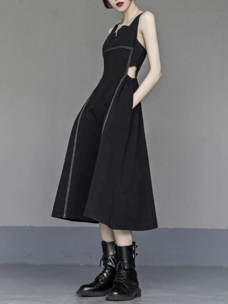 Sukienka z wycięciem w stylu Vintage - obrazek 4