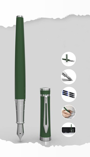 WORDSWORTH BLACK Pióro z połyskiem + 6 naboi - obrazek 3