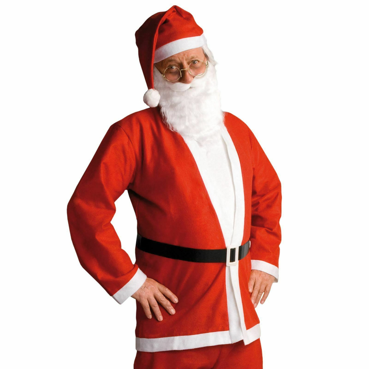 Kostium Świętego Mikołaja, czerwono-biały, M/L