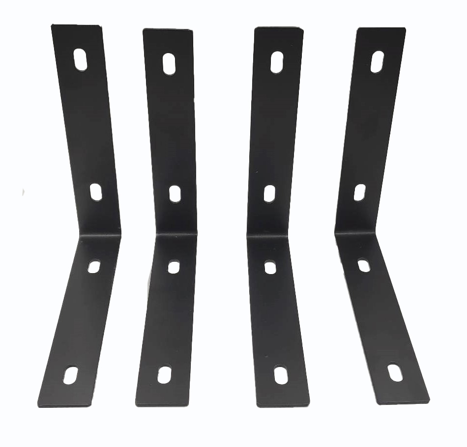 4x Wspornik narożny półki czarny L