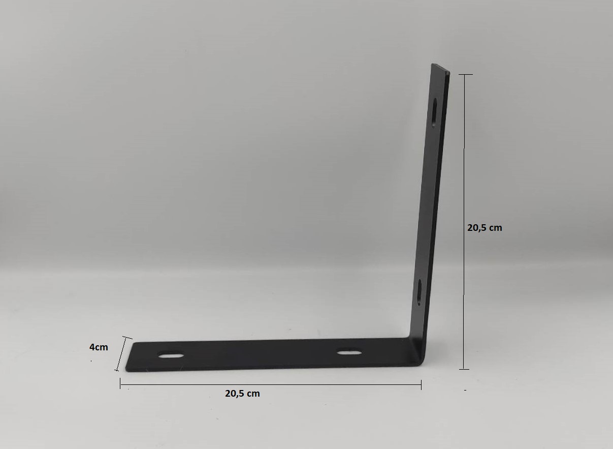 4x Wspornik narożny półki czarny L - obrazek 3