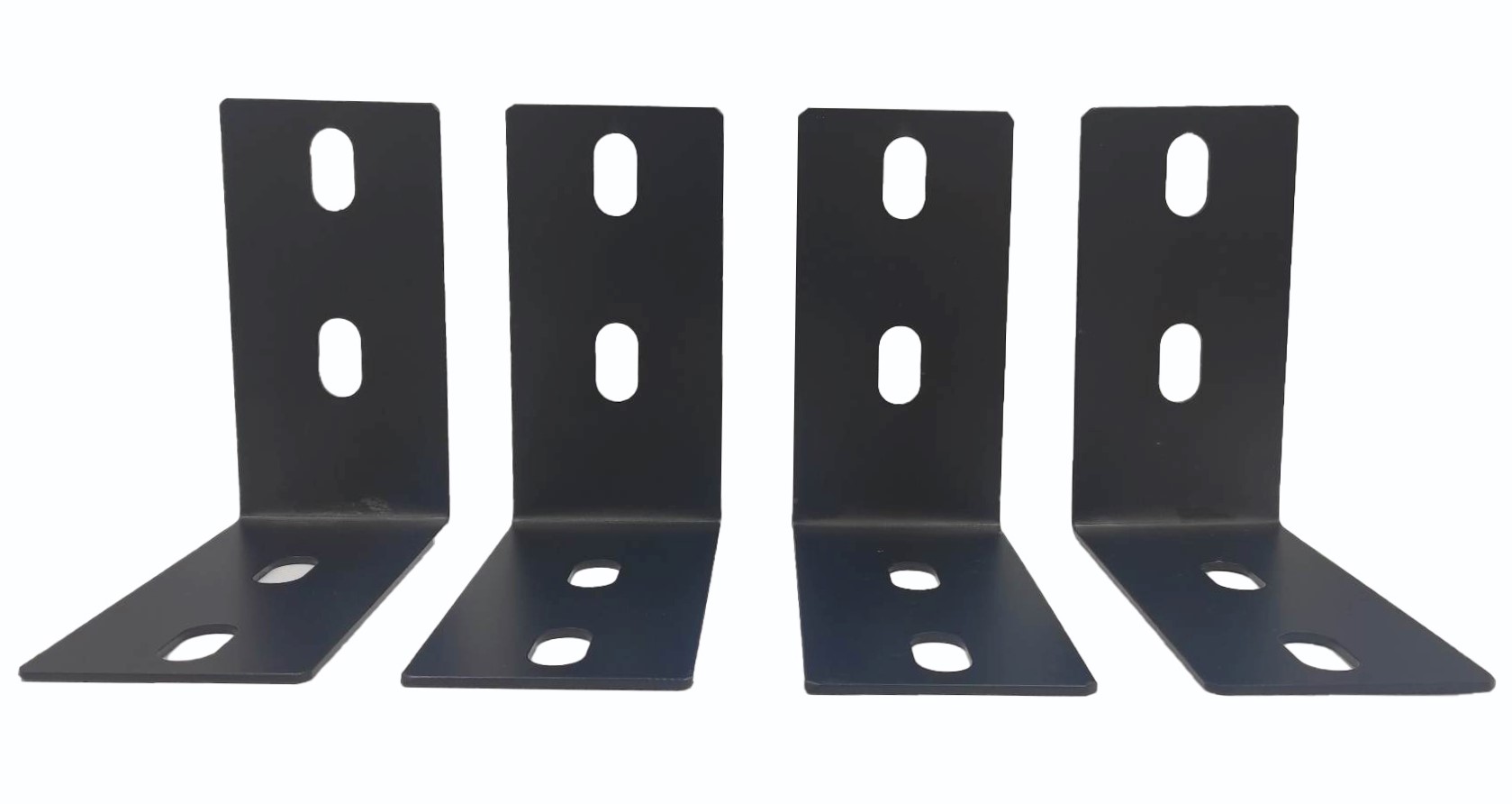 4x Wspornik narożny półki czarny L 155 x 155 x 80 - obrazek 2