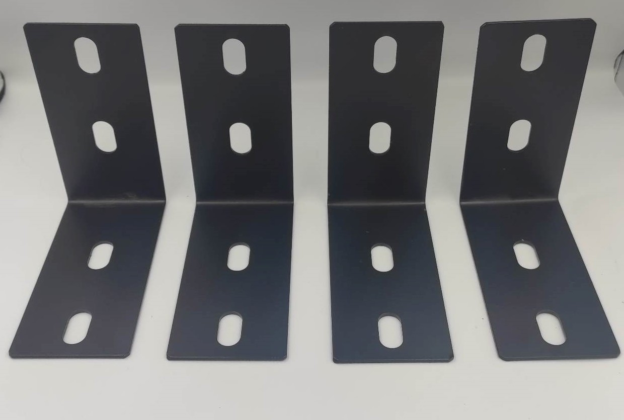 4x Wspornik narożny półki czarny L 155 x 155 x 80 - obrazek 4