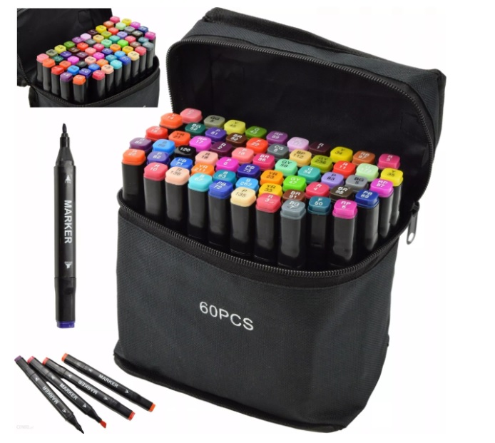 Flamastry dwustronne Touch 60 sztuk