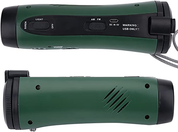 Dynamo Flashnight Latarka na korbę LED+ Radio AM/FM z powerbankiem - obrazek 3