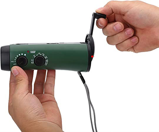 Dynamo Flashnight Latarka na korbę LED+ Radio AM/FM z powerbankiem - obrazek 6