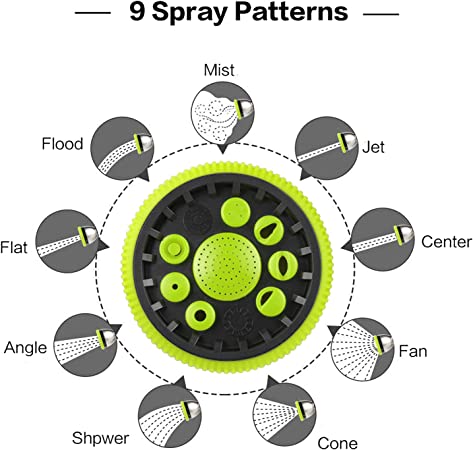 Zraszacz wody pistolet na wąż ogrodowy 9-funkcyjny - obrazek 2