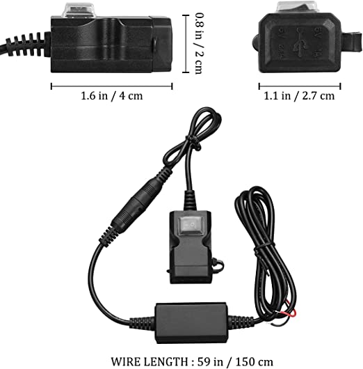 VOSAREA Wodoodporna ładowarka motocyklowa USB Kierownica Tylne - obrazek 6