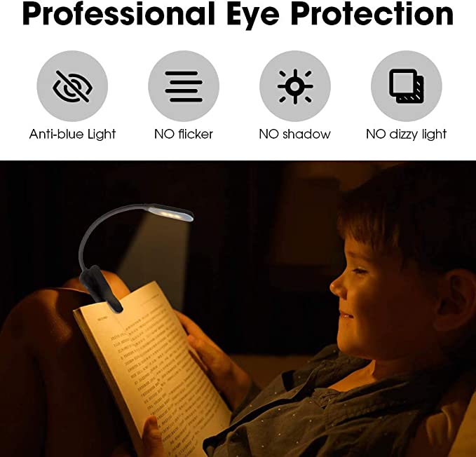 Auykoo Lampka nocna do czytania 7 LED z klipsem - obrazek 6