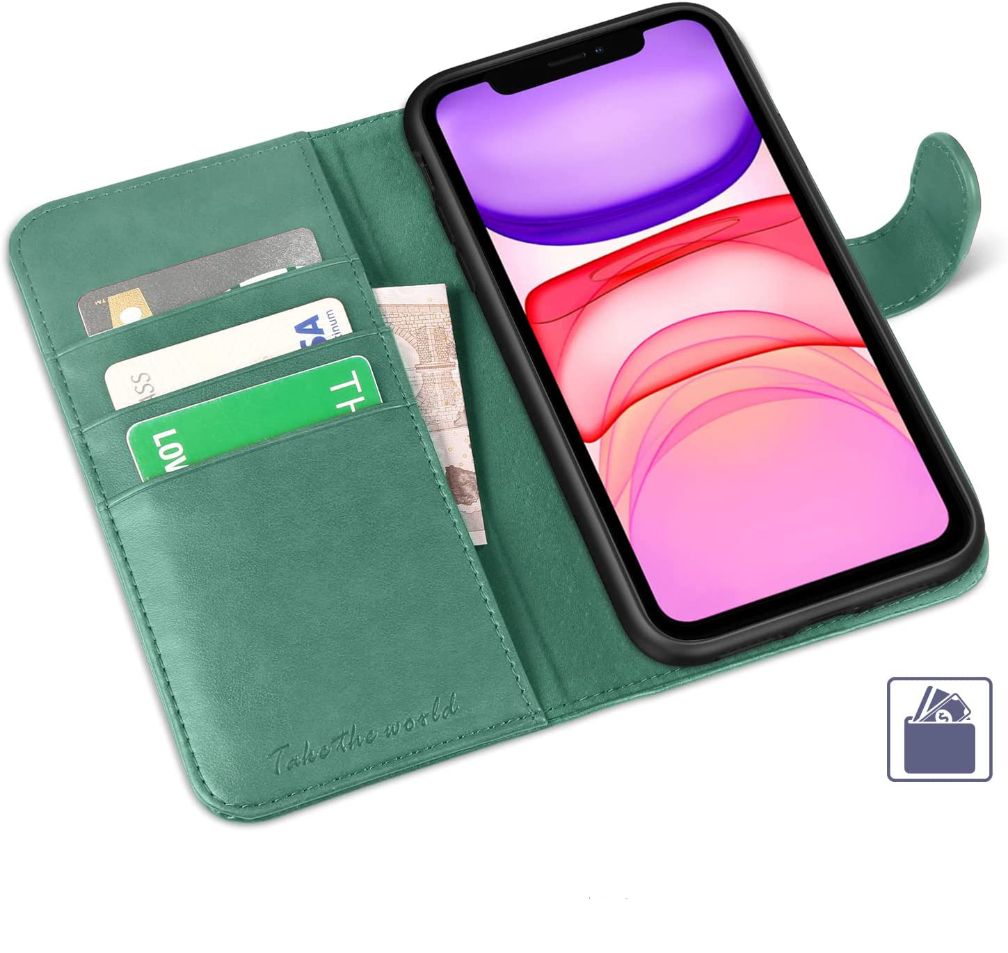 ETUI SKÓRZANE CASE KABURA Iphone 11 PRO 5,8 " - obrazek 4