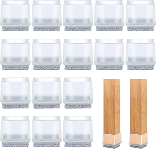 VABNEER Silikonowe nakładki na kwadratowe nogi krzesła 22-25mm- 16szt