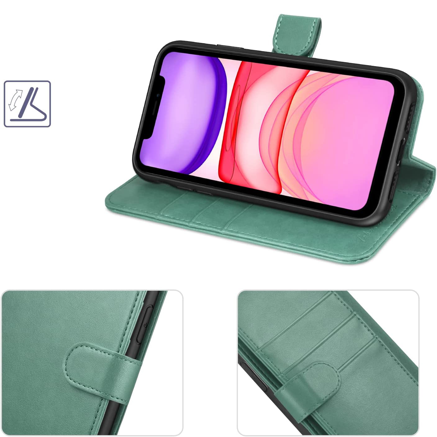 ETUI SKÓRZANE CASE KABURA Iphone 11 PRO 5,8 " - obrazek 3