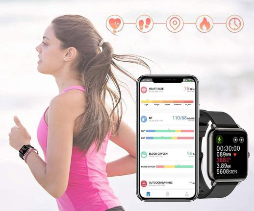 Smartwatch P22B 1.4'' Czarny - obrazek 2