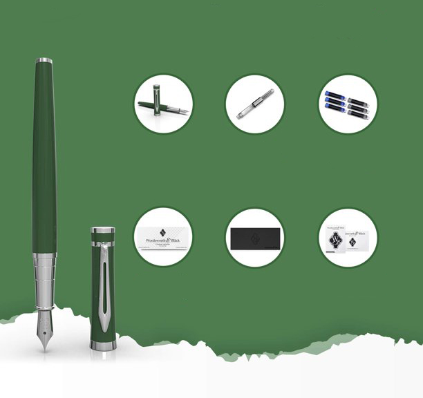 WORDSWORTH BLACK Pióro z połyskiem + 6 naboi - obrazek 4