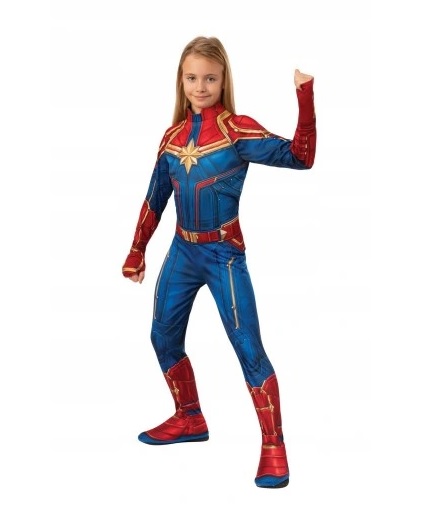 Dziewczęcy kostium Kapitan Marvel - obrazek 2