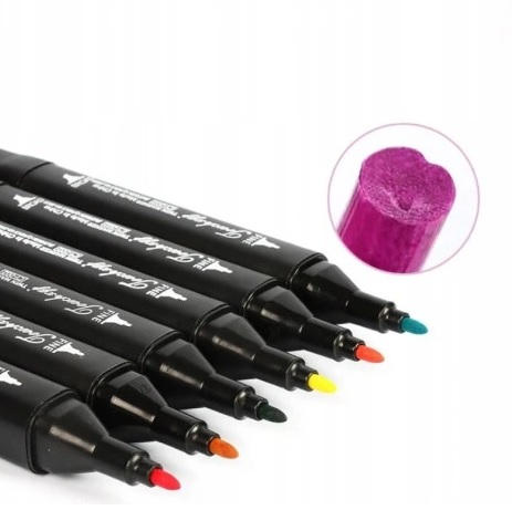 Flamastry dwustronne Touch 60 sztuk - obrazek 3