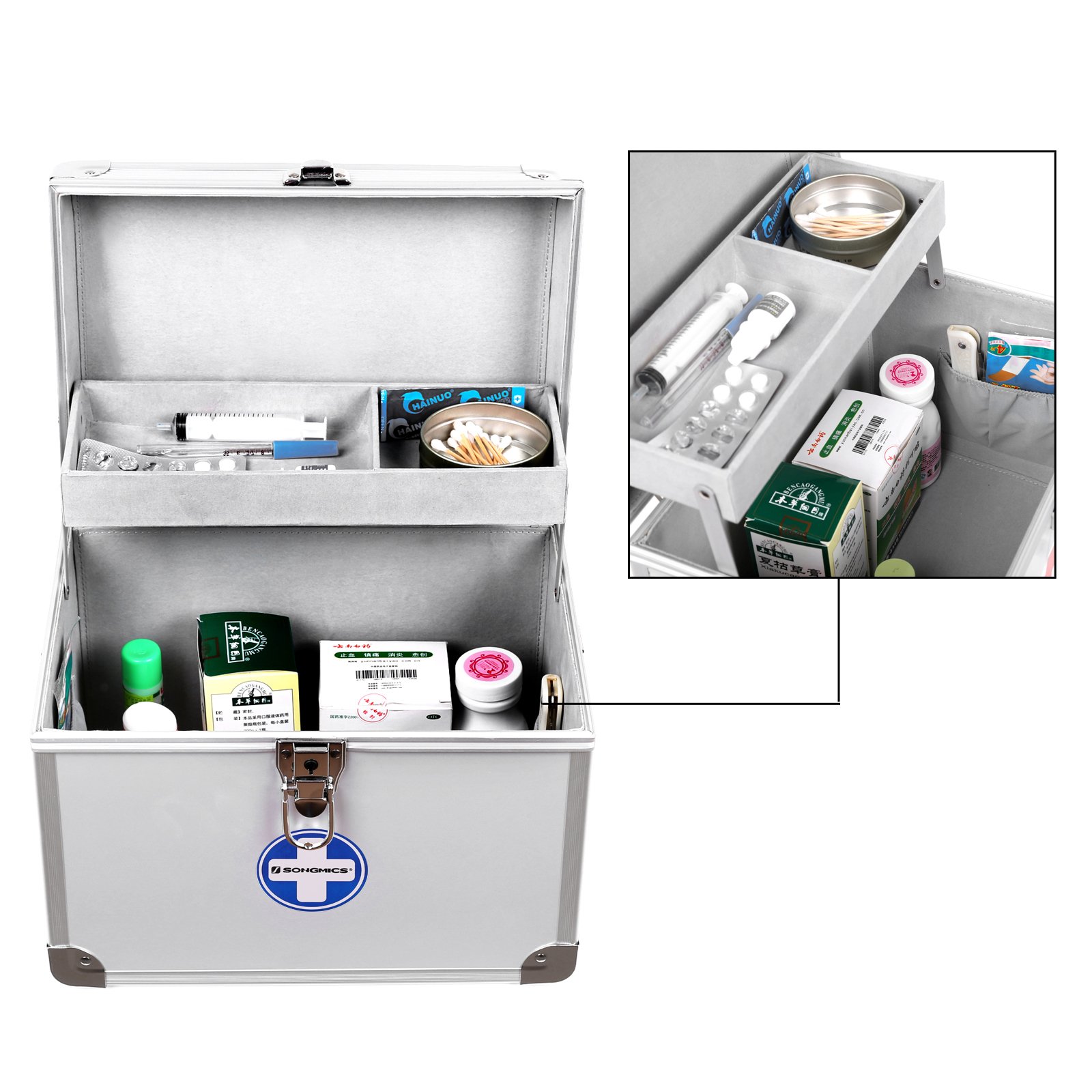 APTECZKA PIERWSZEJ POMOCY METALOWA WALIZKA - obrazek 6