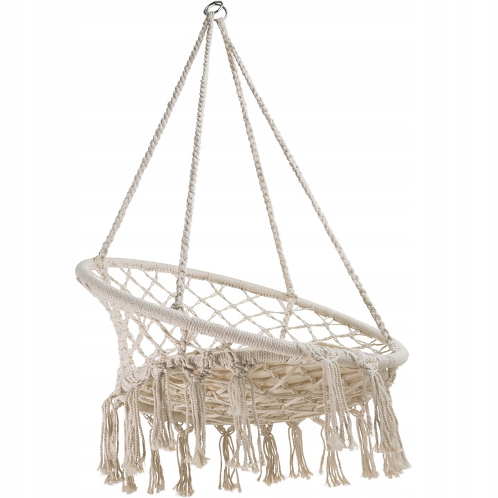 Fotel wiszący czarny hamak huśtawka TecTake - obrazek 4