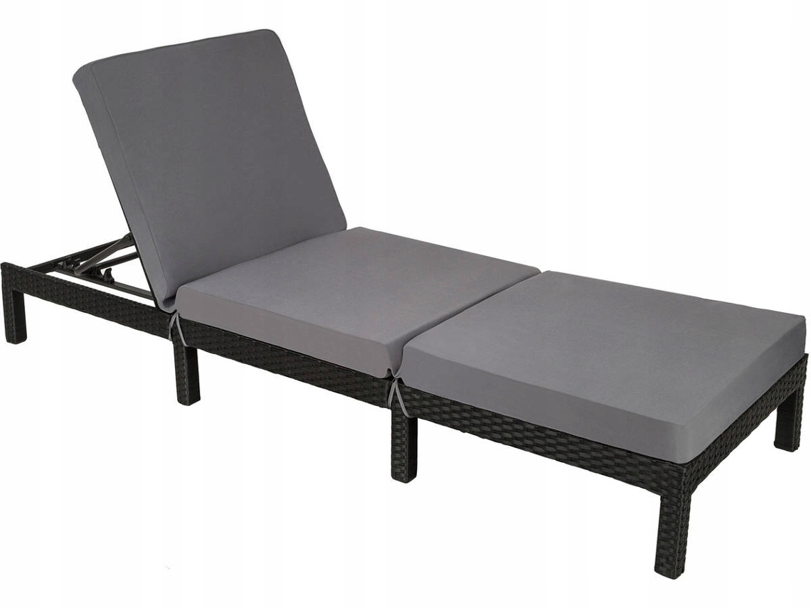 Leżak ogrodowy poliratan Sofia czarny 402307