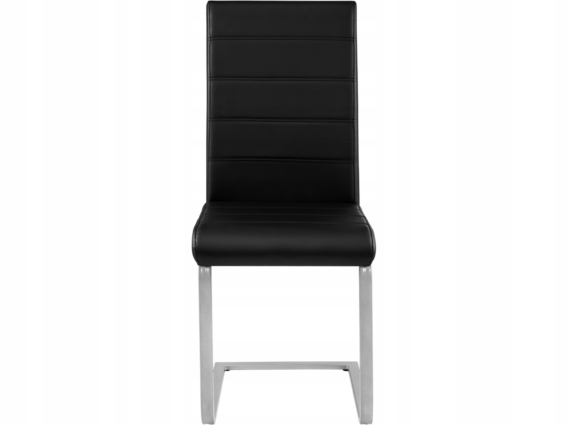 Zestaw 4 krzeseł do salonu jadalni Bettina czarne - obrazek 3
